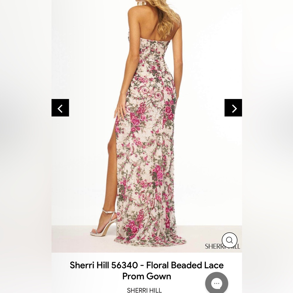 Sherri Hill 56340 - Floral Beaded Lace Prom Gown